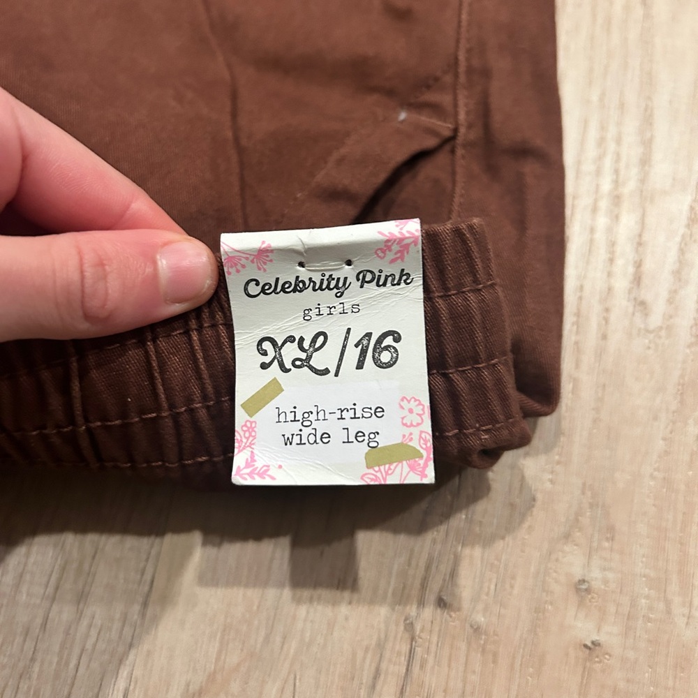 Brown cargo pants girls XL/16
